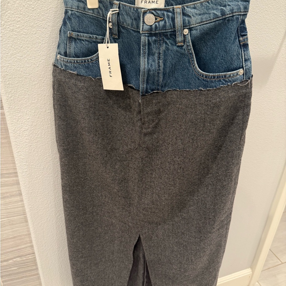 Frame Denim and Gray Skirt